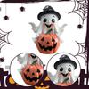 Halloween Pumpkin Statue Decoration Cute Holiday Gift Pumpkin Figurine for Indoor Dining Room House Bedroom Office