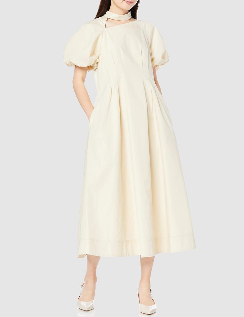 ECOPET Broad Asymmetry Shoulder Dress CWFO214059 CRM 36 [Selford] Women's