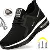 Air Cushion Work Safety Shoes Men Steel Toe Shoes Breathable Puncture-Proof Work Sneakers Indestructible Work Safety Boots Male