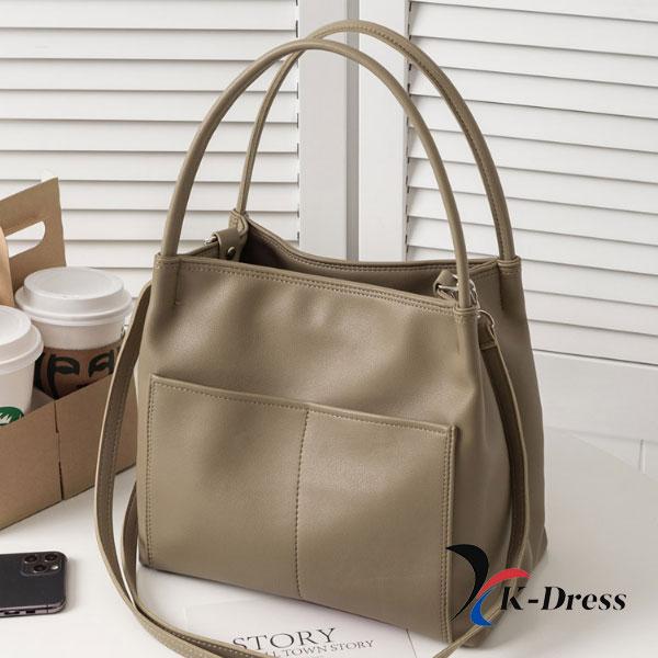 Карманная двусторонняя сумка-шоппер с перекрестием (4 цвета)