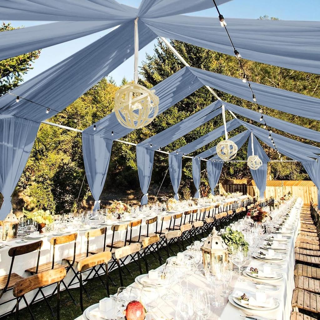 Белые потолочные шторы для арок, шифоновая занавеска для вечеринки, церемонии, сцены, свадьбы, украшения отеля, вуаль