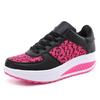 Women Thick-soled Sports Shoes PU Leather Outdoor Sneakers Non-slip Rocker Shoes Fashion Platform Shoes