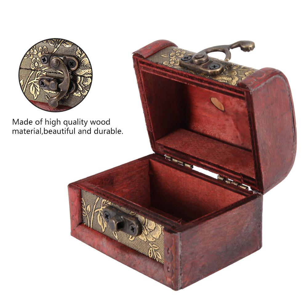 Vintage Style Wooden Box Display Decoration Wood Storage Box for Candy Jewelry Ornaments