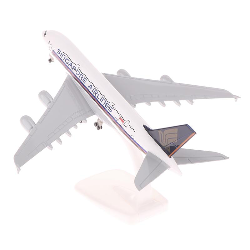 Модель самолета 20 см Boeing A380 Singapore Airlines Самолет Сплав Модель самолета-симулятора Самолет Для детей Игрушки Рождественский подарок