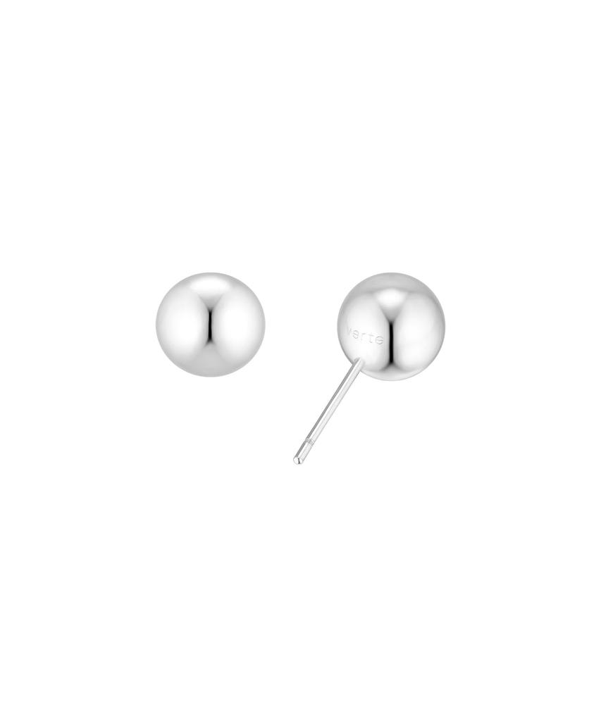 Verte [Серебро 925 пробы] Deux.Silver.165 / Высокая серьга-гвоздик (8мм)