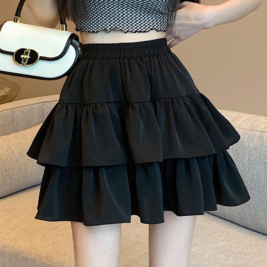 Ladies' Casual Sports Casual Midi Skirt High Waisted A-line Cake Skirt