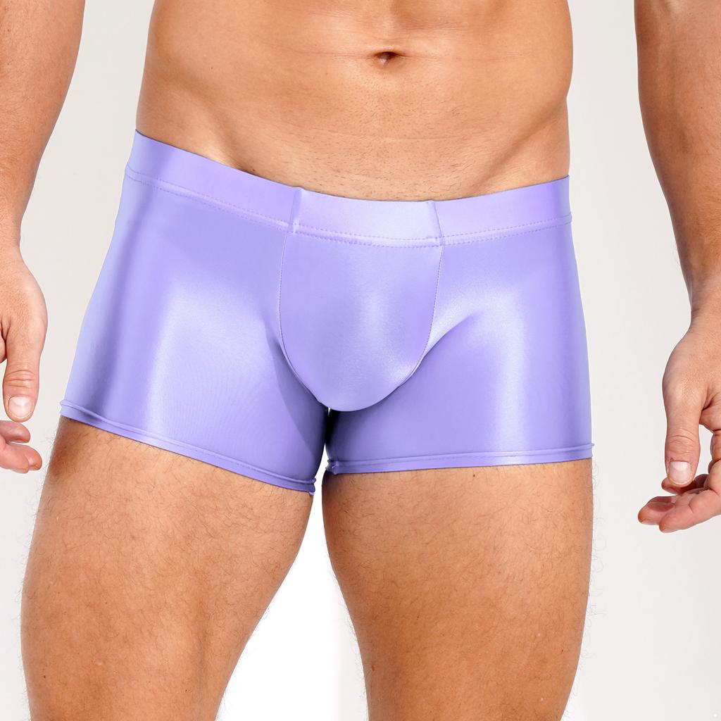 Men's Silky Boxer Briefs Underwear Summer Beach Shorts Bikini Bottoms