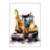 Строительная машина Грузовик Мальчики Детская Настенное искусство Холст Акварельная живопись Печатная картинка Постер Декор для детской игровой комнаты