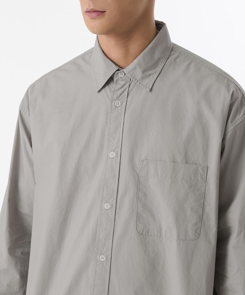 MUSINSA STANDARD Oversized Washed Poplin Shirt [Light Warm Grey]