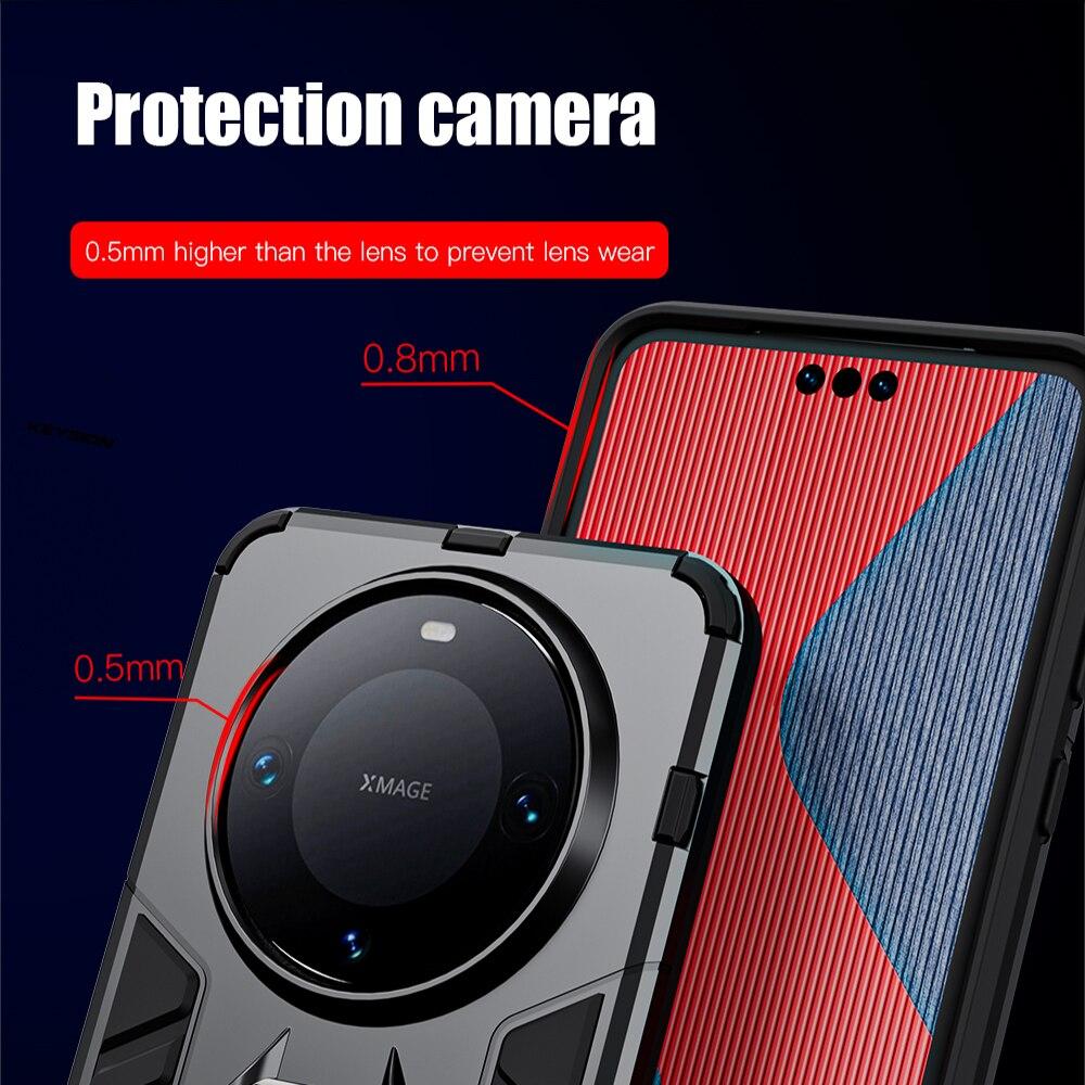 KEYSION Противоударный защитный чехол для Huawei Mate 60 Pro 50 40 Pro, мягкий силиконовый чехол + кольцо-подставка для ПК, чехол для телефона Huawei Nova Y90