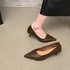 New Luxury Pumps Shoes for Women Heeled Woman Medium Heel Stiletto Heels High Sandal Party Office Elegant Brown Small Heel Sexy