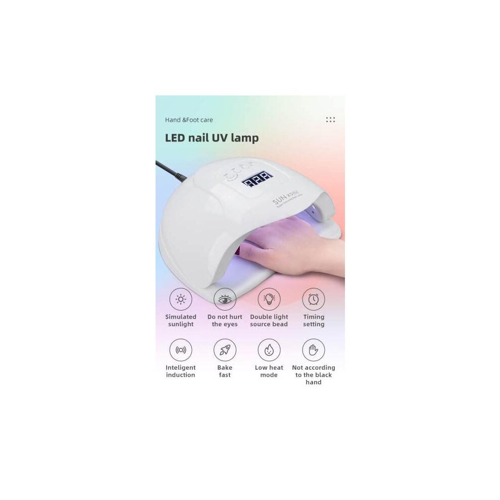 Professional UV LED Nail Lamp 80W Gel Polish Dryer with Smart Infrared Sensor and LCD Timer