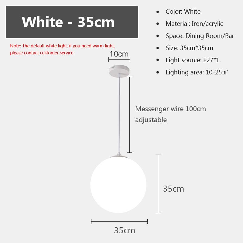 Современные подвесные светильники светодиодные круглые шаровые светильники для отдела продаж ресторана бара креативное белое сферическое декоративное освещение