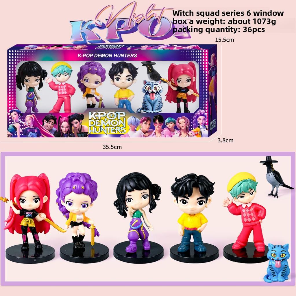 K-POP Охотники на ведьм Набор фигурок-сюрпризов Декоративная кукла Фигурка Мобильный Настольный