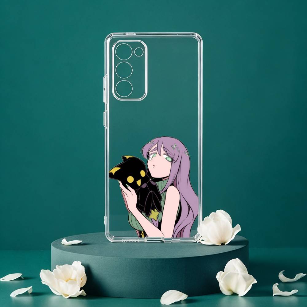 Gushing Magical Girls Manga Phone Case For Samsung Galaxy S24 S25 S23 S22 S21 Plus S24 S25 Transparent Cover Case