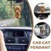 1pc Car Cute Funny Cat Ornament With Lanyard Car 2D Pendant Cat Christmas Interior Car Acrylic S8P7