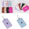 Suitcase Tag Travel Luggage Tag Identifiers Bag Tag PU Leather Luggage Tag with Steel Loops for Backpacks Use