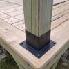 Structural Support Rust Proof Metal Brackets Durability Black Deck Railing Installation Heavy Duty Wooden Post Base Deck Railing