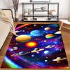 Colorful Outer Space Planets Galaxy Design Carpet for Living Room Decor Suitable for use as an anti-slip for living room bedroom sofas