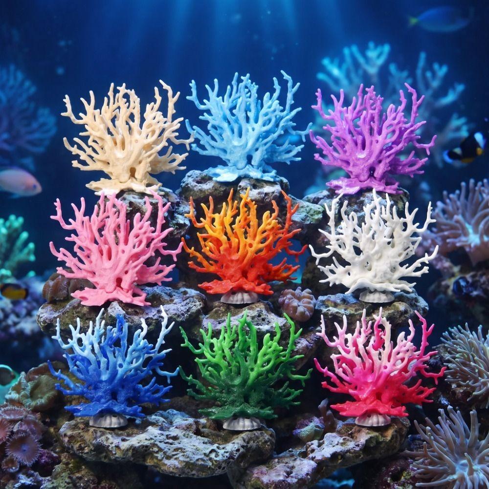 Lifelike Artificial Coral Ornament Water Plants Fish Tank Decoration Home Decoration