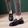 The First Layer of Cowhide Loafers Women's 2025 Spring New One-pedal Leather Soft-soled Casual Commuting Small Leather Shoes Women's Shoes