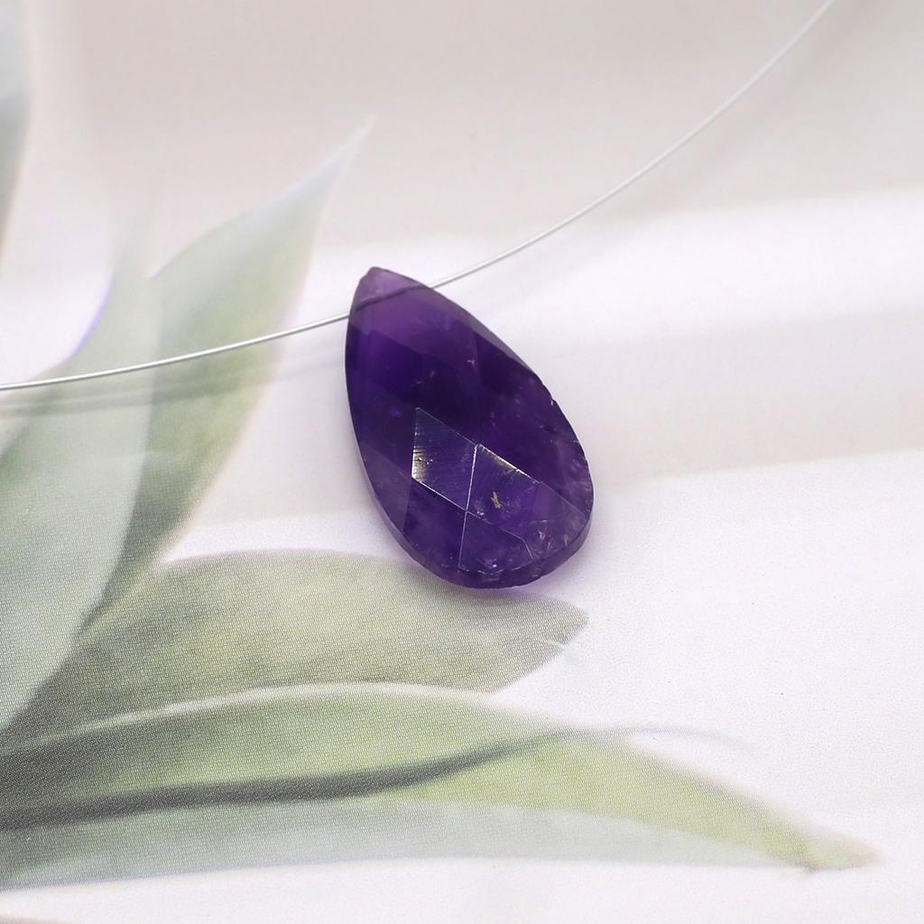 1Pc, Reiki Healing Crystal Energy Gemstone Charms, Faceted Natural Stone Drop Pendant for Women Men, DIY Halloween Christmas Necklace Accessories