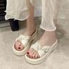 With Skirt Platform Slippers Women's Summer Wear 2025 New Muffin Cool Slippers Soft-soled Beach Shoes