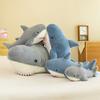 Big Mouth Shark Plush Toy Throw Pillow One Horned Whale Doll Bed Cushion Pillow Doll