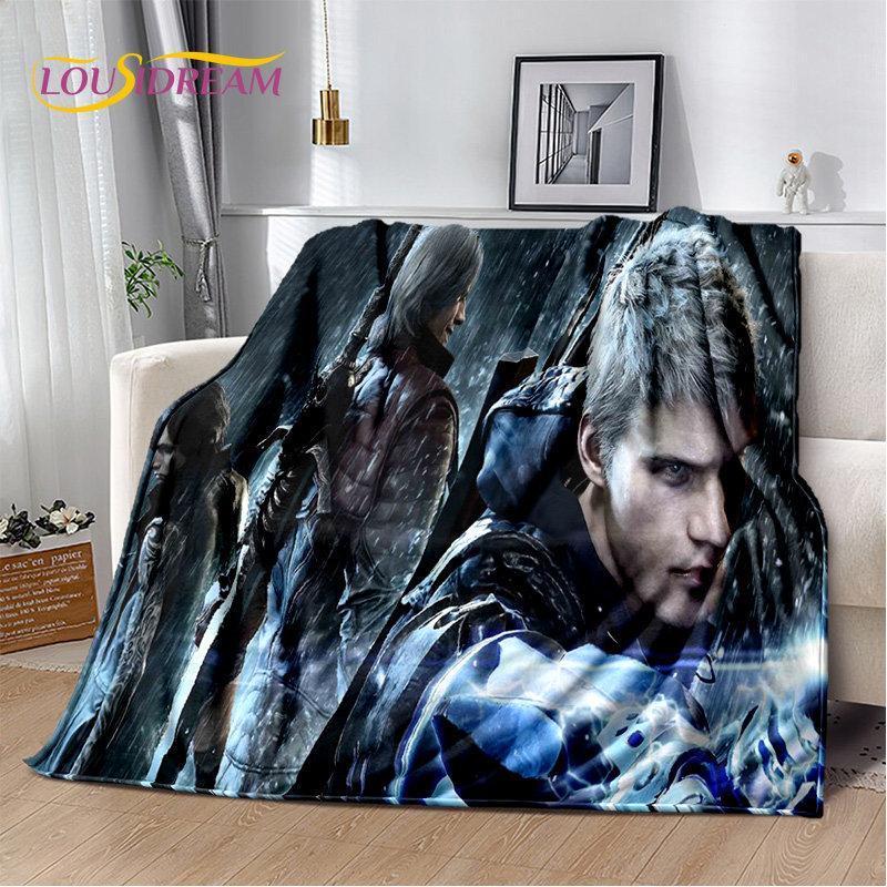 3D D-Devil May Cry DMC Game Gamer мягкое плюшевое одеяло, фланелевое одеяло, одеяло для гостиной, спальни, кровати, дивана, чехол для пикника