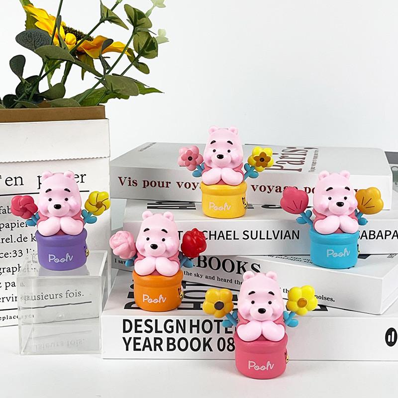 Очаровательный Винни Пух Медведь Креативный Цветочный Горшок Фигурка Декоративная Игрушка Модель