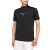 Футболка для гольфа Solar Cut Stretch с коротким рукавом и воротником-стойкой с защитой от тепла и УФ-излучения E2MAA002 черного цвета XL