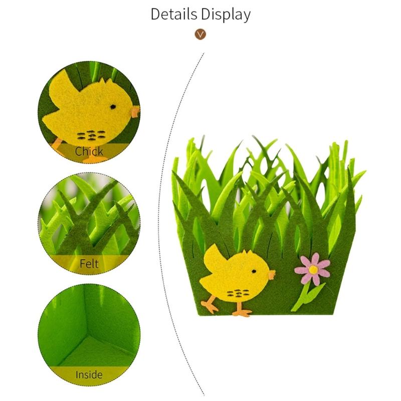 Яркая пасхальная корзина из нетканого материала с красивым рисунком. Идеально подходит для семейных встреч и школьных мероприятий. Легко чистить.