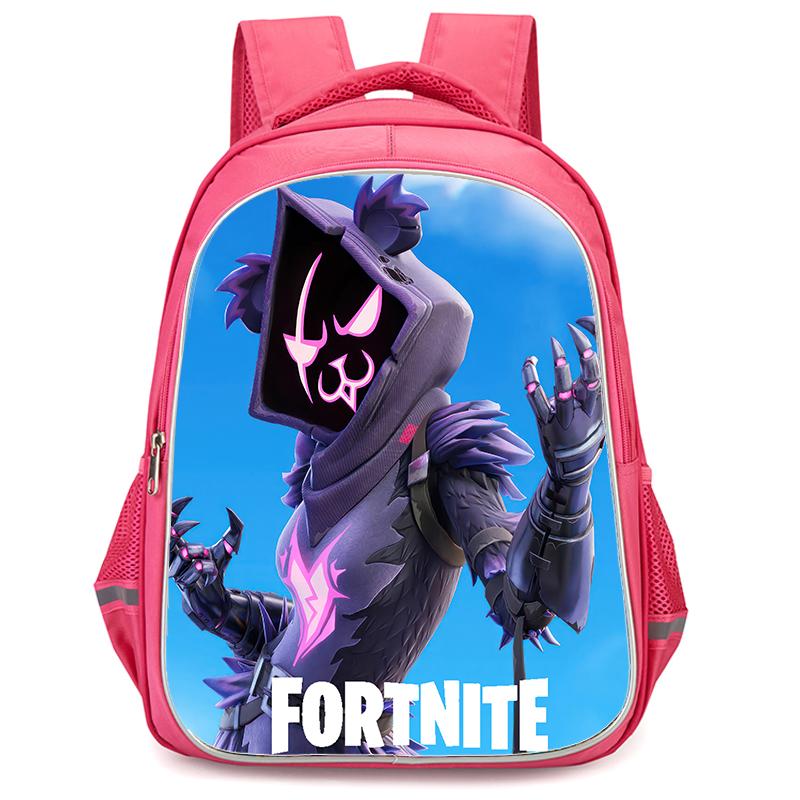 16-дюймовый мультяшный рюкзак Fortnite с двойной молнией, эргономичная защита позвоночника, подходит для мальчиков и девочек 5-8 лет