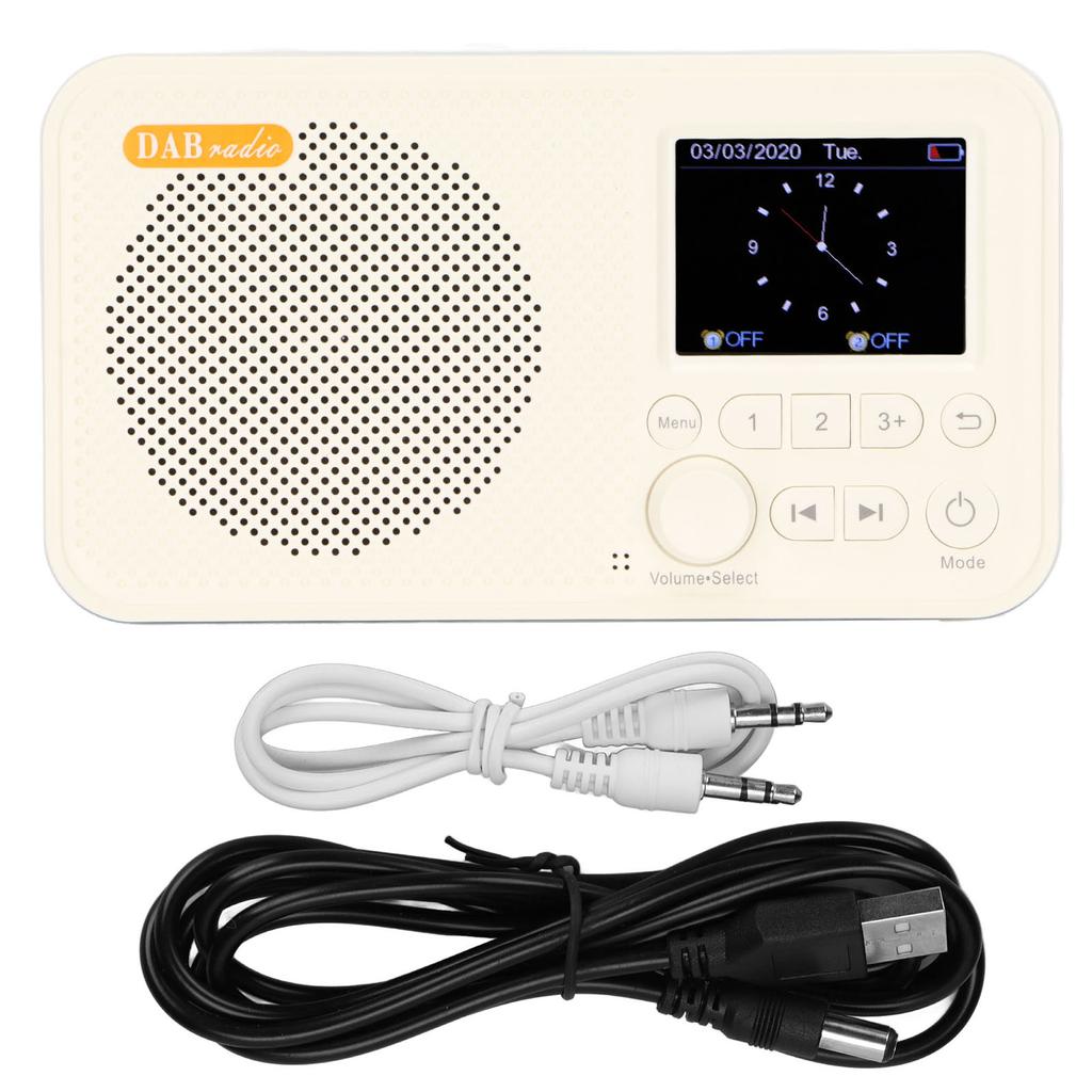 Портативное цифровое радио, многофункциональное DAB DAB FM R радио с 2,4-дюймовым ЖК-дисплеем, настройка времени для