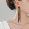 Модные серьги с длинной кисточкой 2023 года, женские популярные серьги в европейском и американском стиле, темпераментные серьги в стиле легкой роскоши, преувеличенные серьги высокого класса