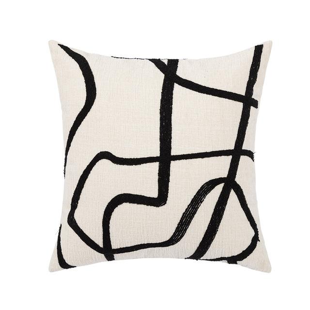 Plush Embroidered Cushion Cover Couch Ornamental Pillowcase Cushion Cover Ornamental Pillow Case Living Room Area Decoration Chair Cushions