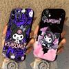 Милый чехол Sanrio Kuromi для iPhone XR 17Air 7 8 13 12 11 17 Pro Max 15 16 14 Plus XS Max Черный Мягкий чехол для телефона