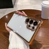 Чехол для телефона Samsung Galaxy S24 S23 S22 Ultra Plus Note 20 Ultra с гальваническим покрытием и четырьмя углами, устойчивый к падениям