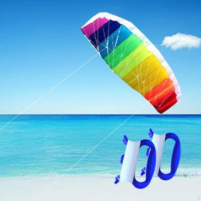 Двойной спортивный кайт Stunt Powered 140 см Rainbow No Skeleton с набором шпули для пляжа
