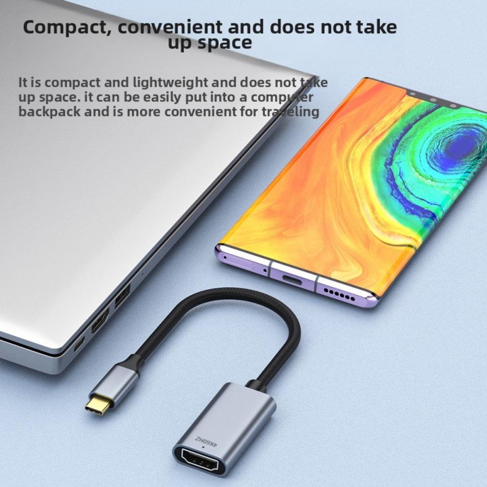 Адаптер 4K Type-C на HDMI (мама) для телефона, ПК, монитора, кабель для зеркалирования экрана HD