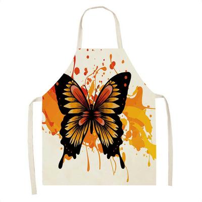 Фартук с бабочкой из мультфильма, аксессуары для выпечки, женский фартук, кухонный фартук, кухонные аксессуары, фартук для кафе, ресторана, ресторана