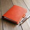 Rhodia 12 Horizontal Cover with Pen Genuine Leather in Includes One Notepad No. Holder, (Made Japan), (Brown)