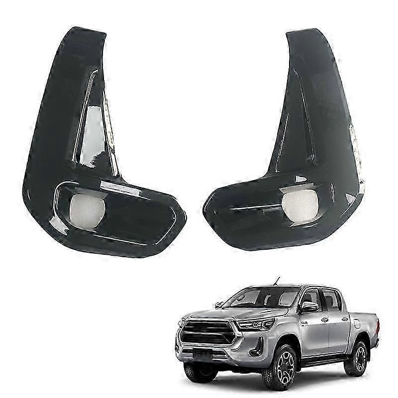 1Pair Pickup Car Front Bumper Fog Light Lamp Hoods Housing Cover Replacement for 2020 2021
