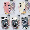 For Oppo A11 A1K A7 A15 A35 A52 A55 A1 Phone Cases Back Cover Cute Cartoon Astronaut Pattern Soft Liquid Silicone Anti Fall Shell For Oppo Bumper Capa