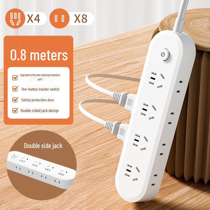 Умный сетевой фильтр с несколькими розетками, USB, двухсторонней вилкой и встроенной медной полосой