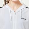 Adidas Neo Training Sports Полосатая свободная куртка с капюшоном Женские куртки Белые H36745