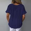 Women's Casual Print Cotton And Linen  Short Sleeves T-Shirt Blouse Tops