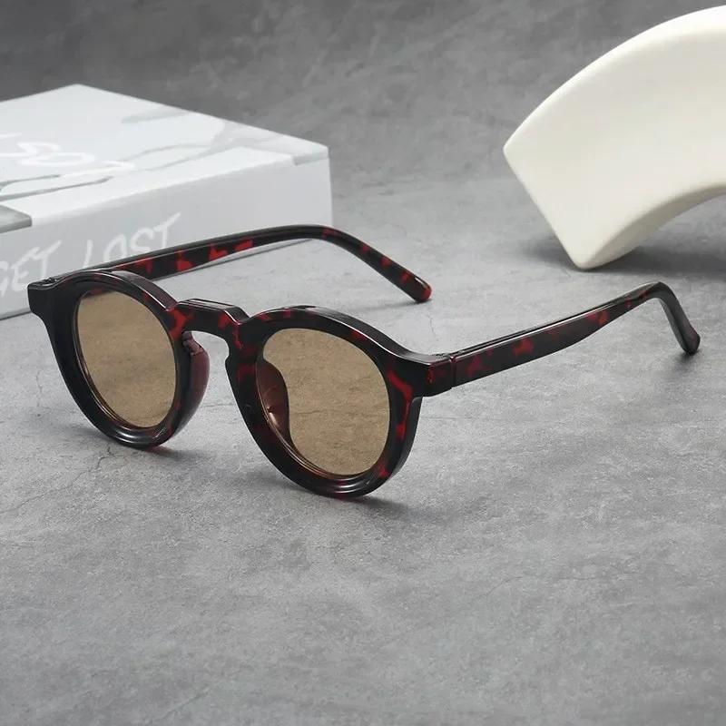 New Personalized And Versatile Circular Sunshade Mirror Retro High-End Fashion Sunglasses Uv400 Small Frame Uv Resistant Glasses