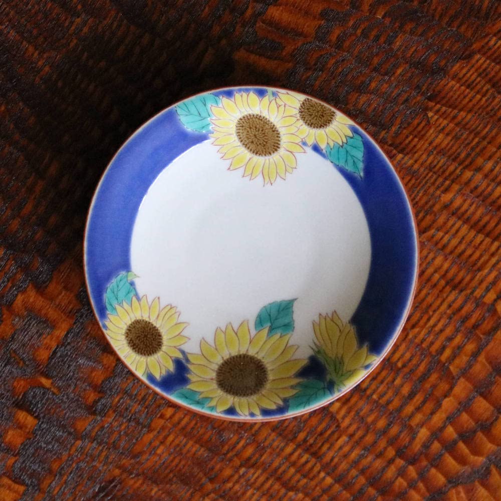 Kutani Ware Seikogama Plate Set of 5 Four Seasons Flowers (Limited Stock) No. 4.6 SK-452