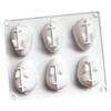 Handmade Creative 6-Grid Cartoon White Rabbit Silicone Mold Creative DIY Pudding Chocolate Candy Molds Baking Tool Candle Mould